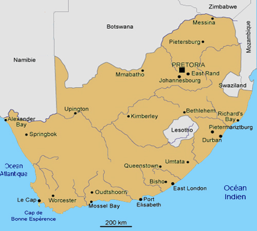 Carte Afrique du Sud | Carte du monde