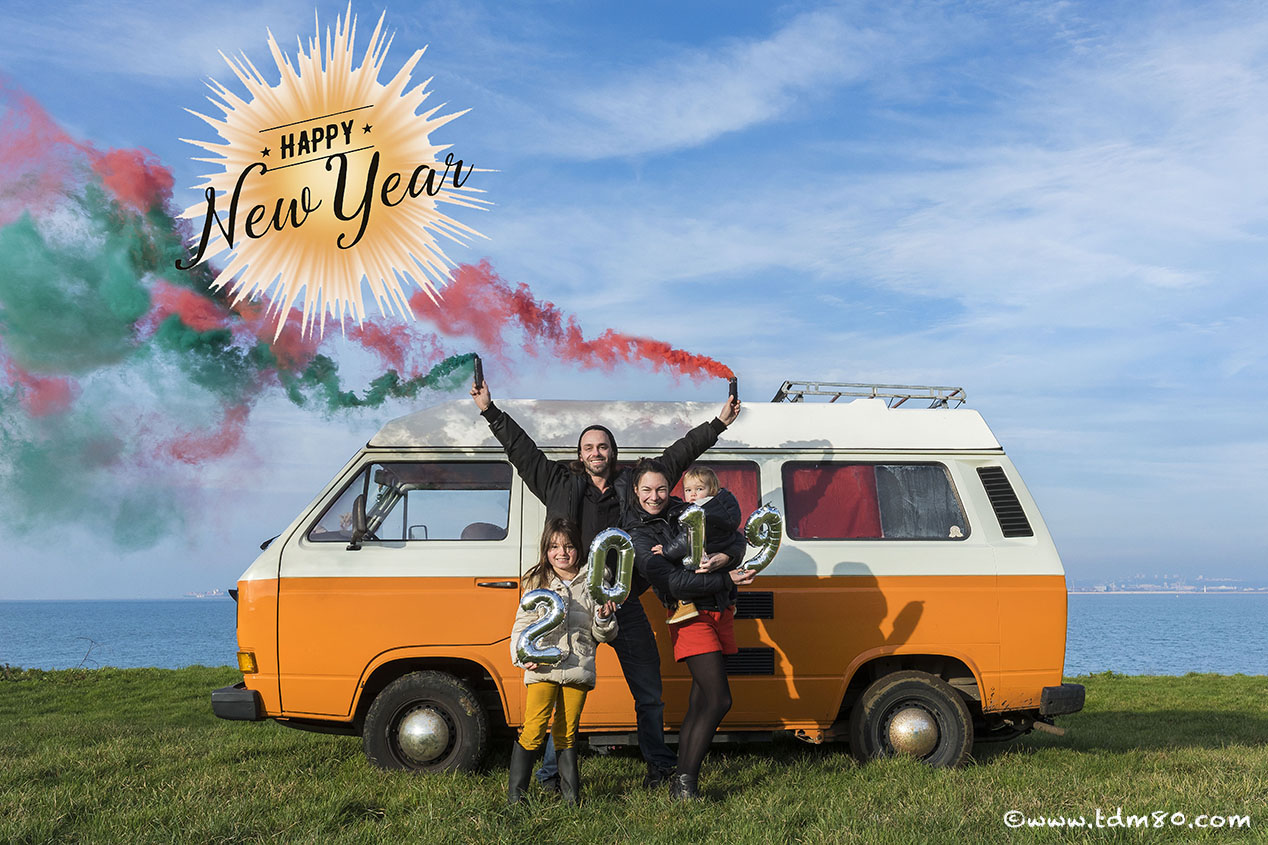 Famille, combi, soleil, réflexions et bonne année !